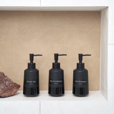 Magma liquid soap dispenser. Moroshka, 7x7x17.8 cm, black color-1