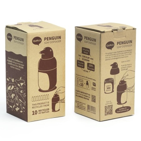 Cutaly Penguin soap dispenser, black and white color-6