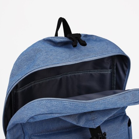 School backpack from lightning textiles, Fulldorn, external pocket, blue color-5