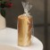 Candle-cylinder smooth, 5x10 cm, gold, 6 hours