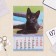 Calendar on a spring without a Rigel "kittens" 2025, 17 x 25 cm