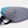 School backpack, lightning department, external pocket, blue/gray color