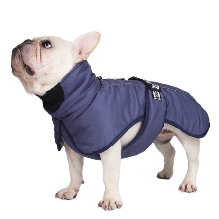 Popon for large dogs, membrane fabric, size 2xl (DS 43, Osh 46, OG 62-68 cm), blue-1