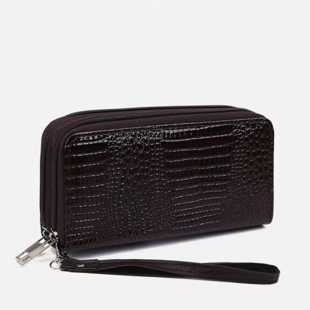 Women's wallet on lightning, brown color