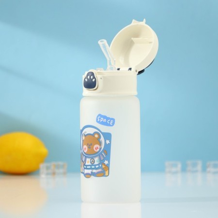 Water bottle "Cosmos", 370 ml, 7 × 17 cm, Mix drawing, matte glass-2