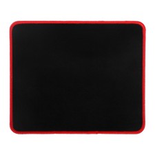 Mouse mat, gaming, 25x21x0.15 cm, overlock, black and red