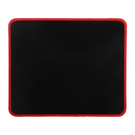 Mouse mat, gaming, 25x21x0.15 cm, overlock, black and red