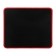 Mouse mat, gaming, 25x21x0.15 cm, overlock, black and red