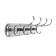 Tundra hanger tund004, metal, four -rod, chromium color