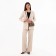 Bag-clate on magnet, long belt, beige color