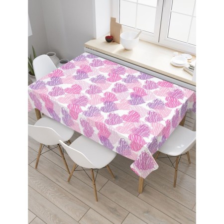 The tablecloth "small hearts", rectangular, oxford, size 145x180 cm