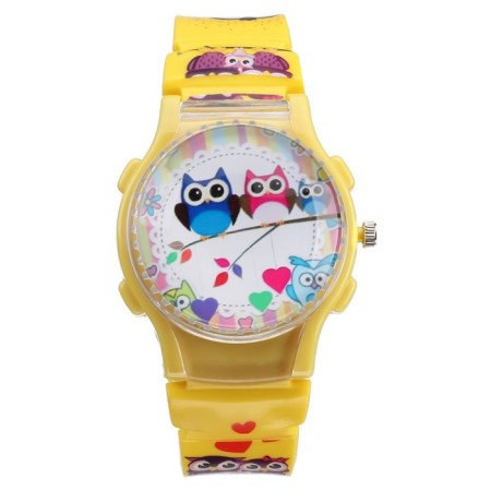 Watch is a wristwide, "Birds", D-3.5 cm, silicone strap L-21.5 cm-1
