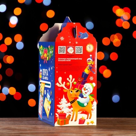 Gift box with a window Christmas tree "Letters", 25 x 13 x 19 cm-3