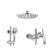 Bravat Pure F6335369CP-A-RUS shower system, upper shower of a round-shaped 200 mm, chrome