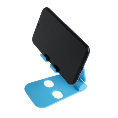 Luazon phone stand, adjustable height, silicone inserts, blue-7