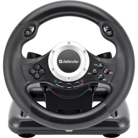 The steering wheel Defender Turbo Pro, wired, vibration, for PC, 2 pedals, USB