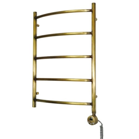 Domoterm electric heated towel rail "Calipso", 500 x 500 mm, 5 crossbars, rights, bronze-1