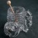 Crystal capacity for honey "Bear with a hive", 250 ml, h = 15 cm