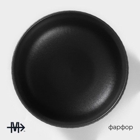 Porcelain bowl Magistro line, 850 ml, d = 15 cm, black color-1