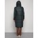 Coat insulated winter female, size 44, dark green color