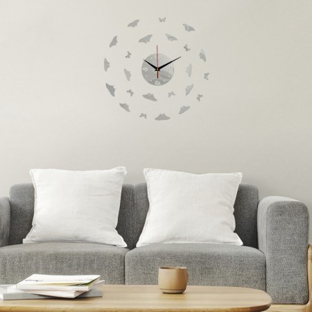 Walls Wall Interior, 3D "Butterflies", silent, large, D-15 cm, 20.5 x 20.5 cm-1