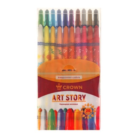 Loads wax 20 colors Crown Art Story, twisting rod, PVC, euro suspension