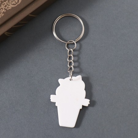 Acryl keychain "Two cats in a glass" 3.9x2.9x0.2 cm-2