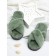 Slippers Women's cross open nose, size 39-41, emerald color