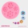 Mold Dolyana "Flowers", silicone, d = 7.5 cm, color mix