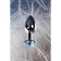 Anal plug with the Toyfa Metal rhinestone, silver, topaz, 7 cm, d = 2.8 cm