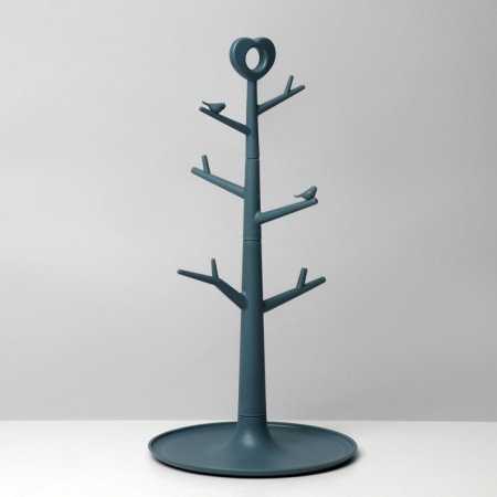 Standing for jewelry "Wood with heart", 18.3 × 36 cm, blue color-2
