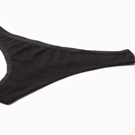 Set of women's panties Thong (3 pcs.), Black/beige color, size 44 (m)-2