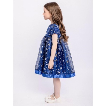 Платье «Флора», рост 92 см, цвет синий-4