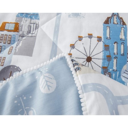 Children's kit with a blanket "City", size 160x220 cm, 160x230 cm, 50x70 cm-3