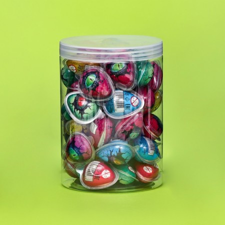 Chewing gum "egg -eyed" with acidic powder, assorted, jar, 12 g-2