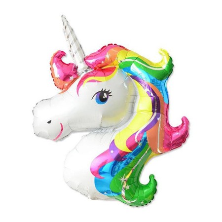 Foil ball 16 "Unicorn" with a valve, multi -colored