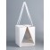 Box under the bento-port with ribbons, white, 25 x 25 x 27 cm