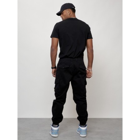 Cargo jeans male, size 50-52, black color-11