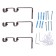 Double-rowing cornice, telescopic 160-300 cm, tip "Ferge", color old gold