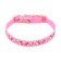 Nylon “Star Bones” collar, 36 x 1.5 cm, pink