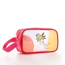 Cosmetic bag PVC Matte silhouette, 21*7*12, OTD on Lightning PL40, raspberry