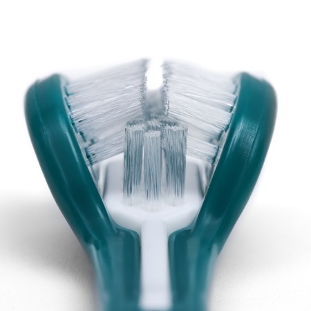 Animal toothbrush 360 degrees, green/white, 17.5 cm-7