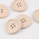A set of plastic buttons, 4 punctures, d = 25 mm, 5 pcs, milk color