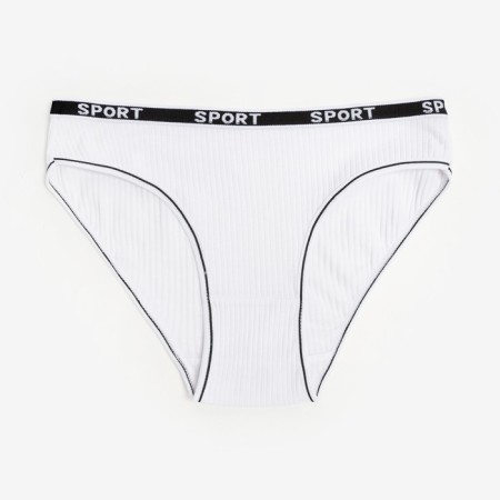 Women's cowards, white color, size 44-46