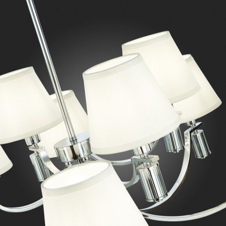 Suspended EVOLUCE lamp. Sle111303-12. Monza. 12x40 watts, E14, 96x96x36.5 cm, chromium color-5