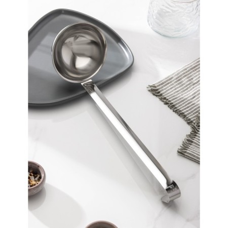 Powder for porridge, 250 ml, handle length = 30 cm, all -metal handle, silver color