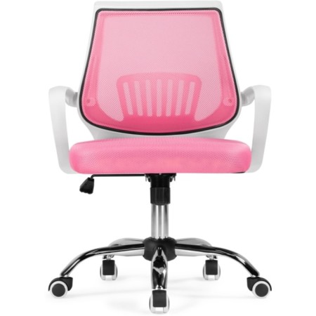 Children's armchair Ergoplus metal/fabric, chrome/pink 61x55x84 cm-1