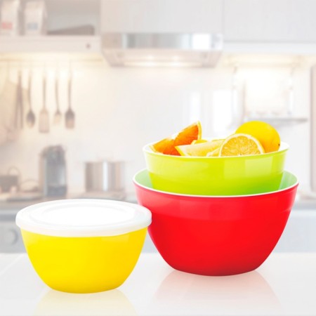 A set of bowls with Hausmann covers, 3pcs-3