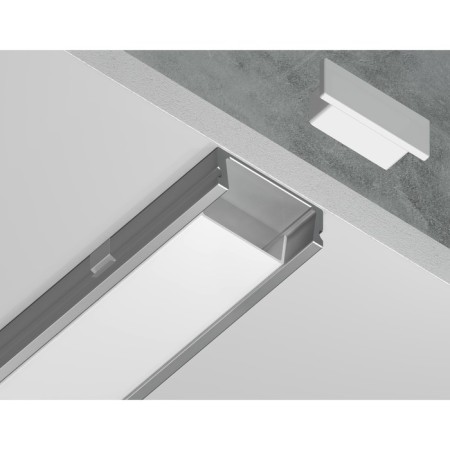 Profile aluminum overhead ambrella Illumination alum Profile, GP1700al, 2000x6x15.5 mm, silver color, matte divet-3