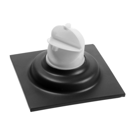 Zein gap, 100x100 mm, vertical, with a grid for hair retention, stainless steel, gray-1